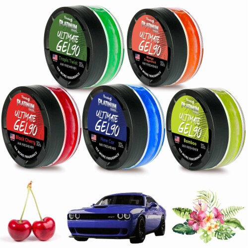 5 Paradise Ultimate Gel Air Freshener 90 Day Aroma Car Fragrance Assorted  Scents, 1 - Mariano's