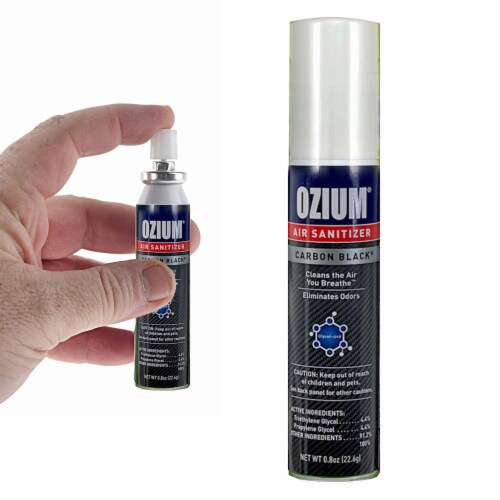 1 Ozium Air Sanitizer Freshener Clean Odor Eliminator Carbon Black Scent  0.08oz, 1 - Fry's Food Stores