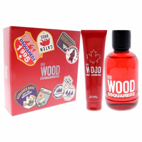 Dsquared2 Red Wood For Women 2 Pc Gift Set 3.4oz EDT Spray, 5.0oz ...