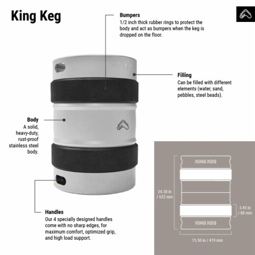 TRIBE WOD King Keg - 35-600 Lbs Sandbags for Strength & Cardio Training Perspective: top