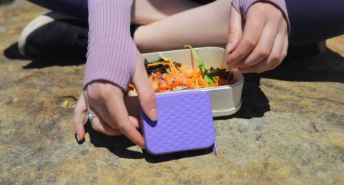 Outlery Silicone Pouch (Fresh Lime) - Protect & Transport Foldable Cutlery Set Perspective: top