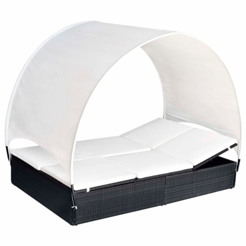 Vidaxl sun lounger with canopy best sale