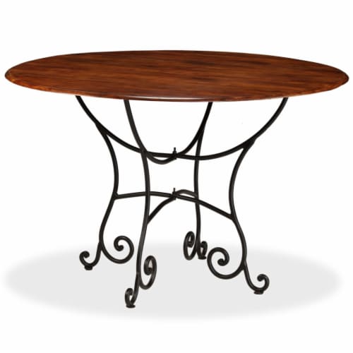 vidaXL Dining Table Solid Acacia Wood with Honey Finish 47.2 x29.9 Perspective: top