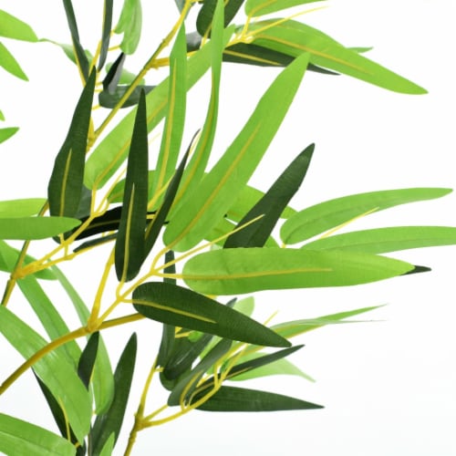 vidaXL Artificial Bamboo Plant with Pot 68.9  Green Perspective: top