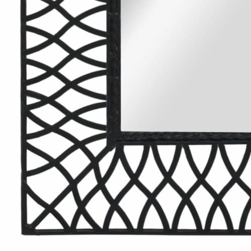 vidaXL Wall Mirror Arched 19.6 x31.4 Black Perspective: top