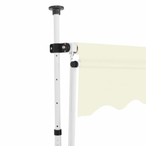 vidaXL Manual Retractable Awning 137.8 Cream Perspective: top