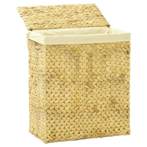 vidaXL 4 Piece Bathroom Set Water Hyacinth Perspective: top