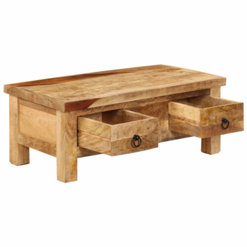 vidaXL Coffee Table 35.4 x17.7 x13.8 Solid Mango Wood Perspective: top