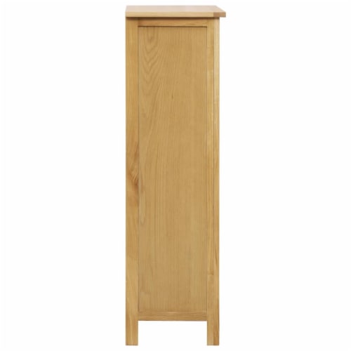 vidaXL Wine Cabinet 22 x12.6 x43.3 Solid Oak Wood Perspective: top