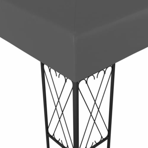 vidaXL Gazebo 9.8'x9.8' Anthracite Fabric Perspective: top