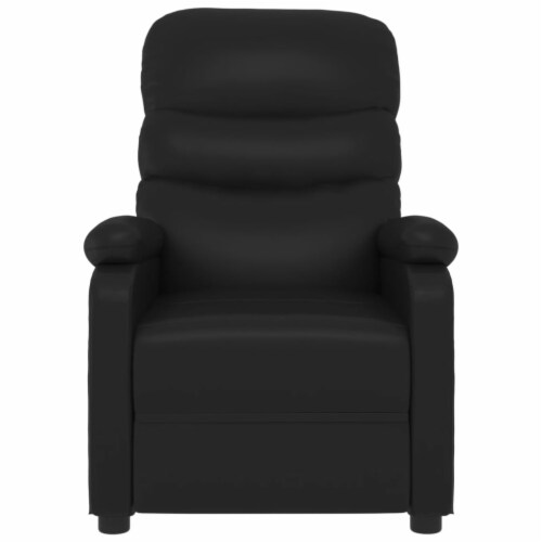 vidaXL Massage Recliner Black Faux Leather 1 pcs Foods Co