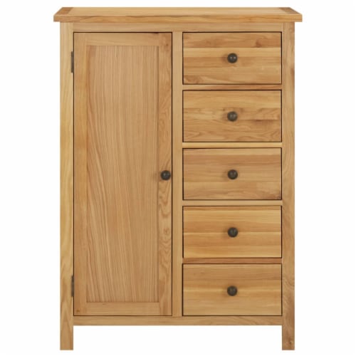 vidaXL Wardrobe 29.9 x20.5 x41.3 Solid Oak Wood Perspective: top