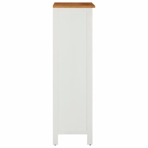 vidaXL Wine Cabinet 22 x12.6 x43.3 Solid Oak Wood Perspective: top