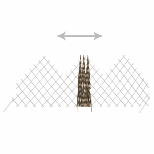 vidaXL Garden Trellis Fences 5 pcs 66.9 x29.5 Willow Perspective: top