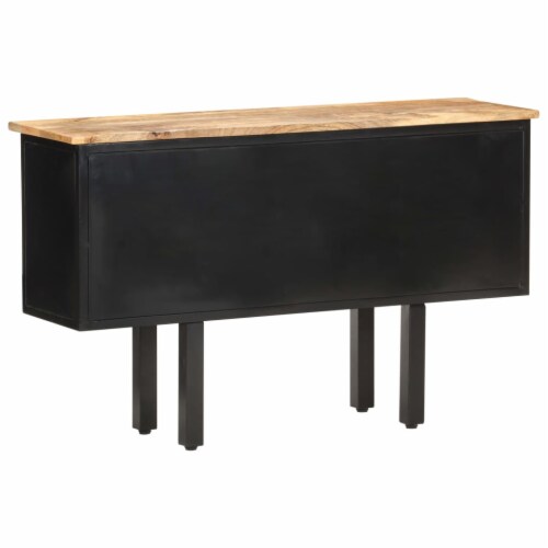 vidaXL Sideboard 43.3 x11.8 x25.6 Solid Rough Mango Wood and Steel Perspective: top