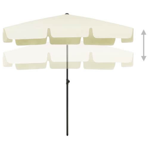 vidaXL Beach Umbrella Sand Yellow 78.7 x49.2 Perspective: top