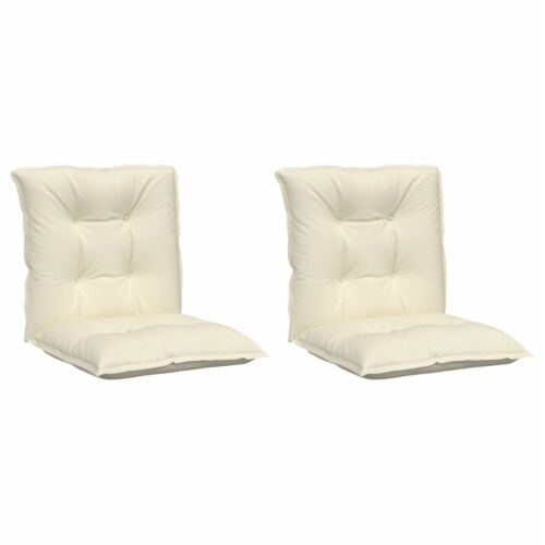 vidaXL Garden Chair Cushions 2 pcs Cream 39.4 x19.7 x2.8 Perspective: top