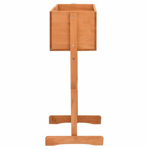 vidaXL Garden Trellis Planter Orange 17.7 x11.8 x29.1  Solid Firwood Perspective: top