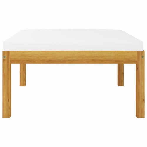 Vidaxl Patio Footstool With Cushion Solid Acacia Wood Perspective: top