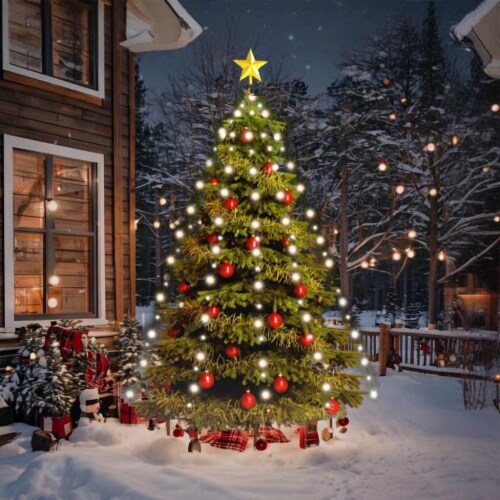 vidaXL Christmas Tree Net Lights with 180 LEDs Cold White 70.9 Perspective: top