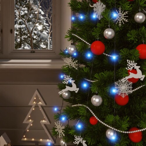 vidaXL Solar Fairy Lights 2 pcs 2x200 LED Blue Indoor Outdoor Perspective: top