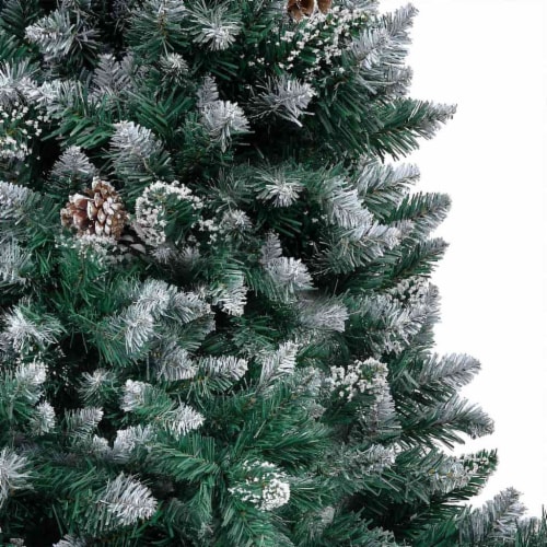 vidaXL Artificial Christmas Tree with LEDs&Ball Set&Pinecones 59.1 Perspective: top