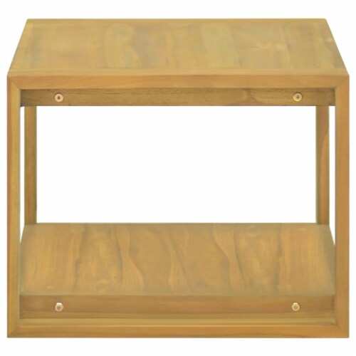 vidaXL Wall-mounted Bathroom Cabinet 23.6 x17.7 x13.8  Solid Wood Teak Perspective: top
