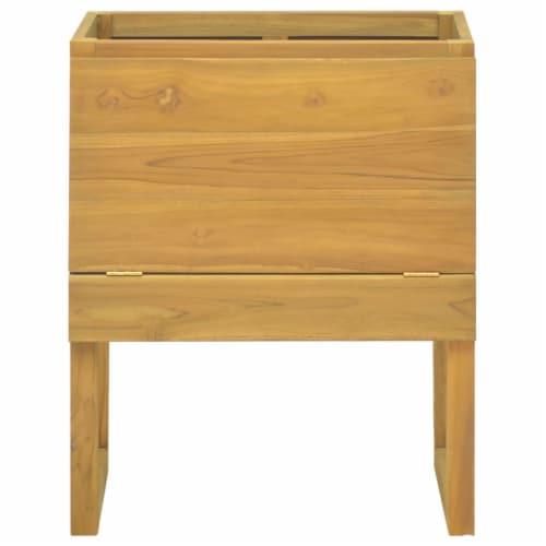 vidaXL Bathroom Cabinet 23.6 x17.7 x29.5  Solid Wood Teak Perspective: top
