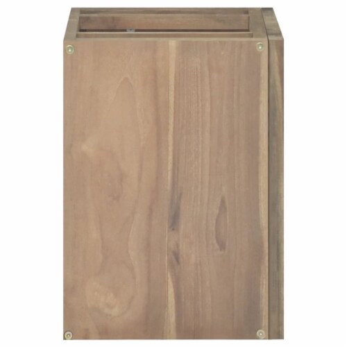 vidaXL Wall-mounted Bathroom Cabinet 17.7 x11.8 x15.7 Solid Wood Teak Perspective: top