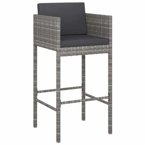 Rattan bar set grey deals