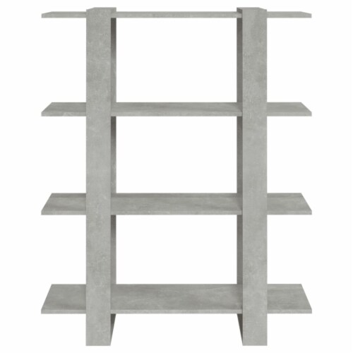 vidaXL Book Cabinet/Room Divider Concrete Gray 39.4 x11.8 x48.6 Perspective: top