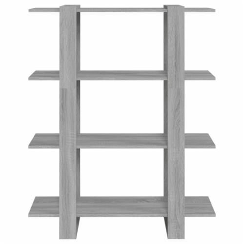 vidaXL Book Cabinet/Room Divider Gray Sonoma 39.4 x11.8 x48.6 Perspective: top