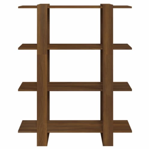 vidaXL Book Cabinet/Room Divider Brown Oak 39.4 x11.8 x48.6 Perspective: top