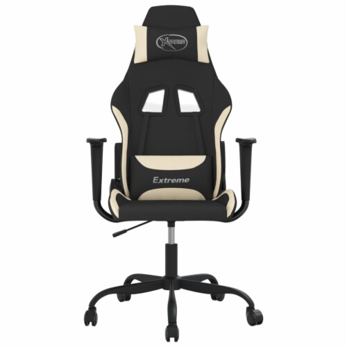 vidaXL Gaming Chair with Footrest Black and Orange Fabric, 1 pcs - Kroger