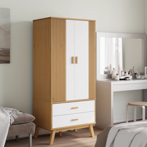 White pine wardrobe with drawers discount