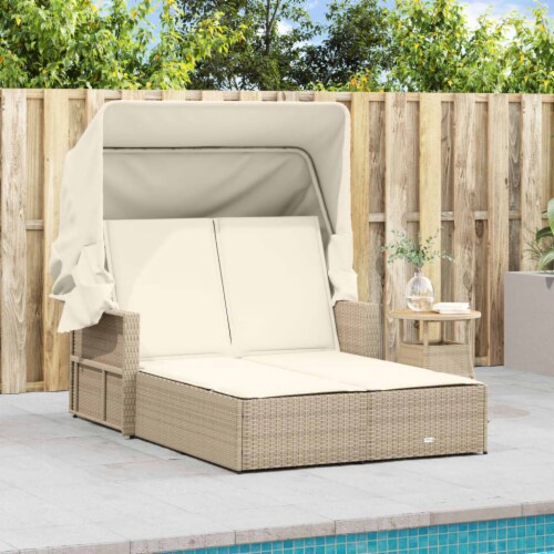 Double rattan lounger discount