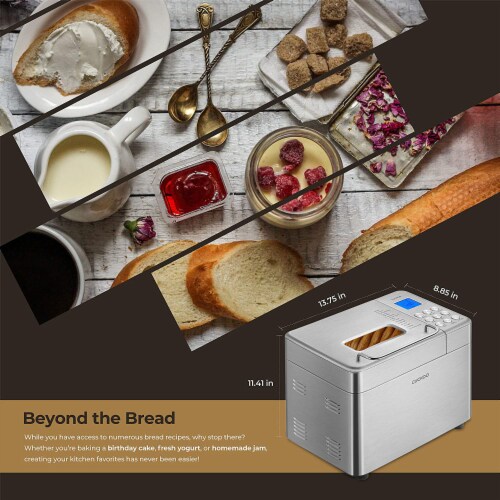 Cuckoo CBMAAB101S Bread Maker Machine with 15 Bake Settings and 3