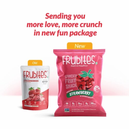 Crunchy Fruit Snacks - Freeze-Dried Strawberry, Perfect For School Lunches,  No Sugar Added Perspective: top