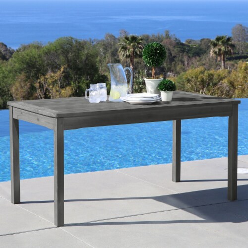 Renaissance Outdoor Patio Hand-Scraped Wood 7-Piece Dining Set With