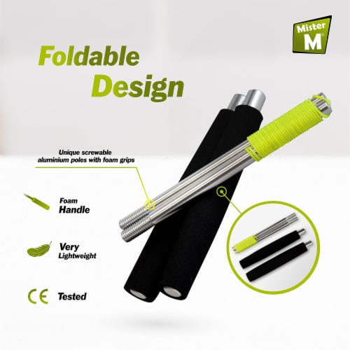 Mister M | Diabolo Stick | Diabolo Rods | Foldable Sticks | Screwable | with Cord Perspective: top