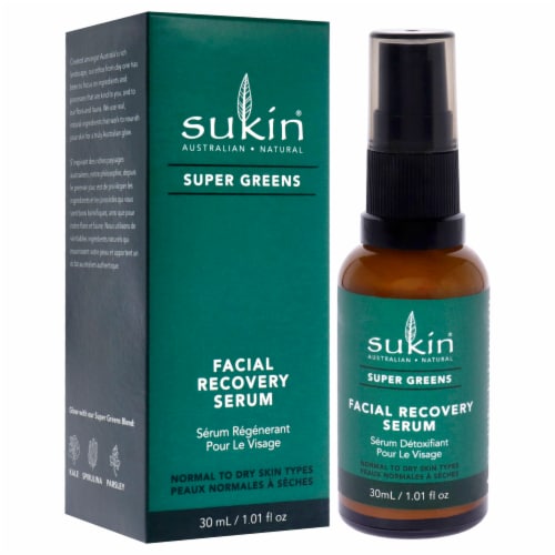 Sukin® Super Greens Facial Recovery Serum Perspective: top
