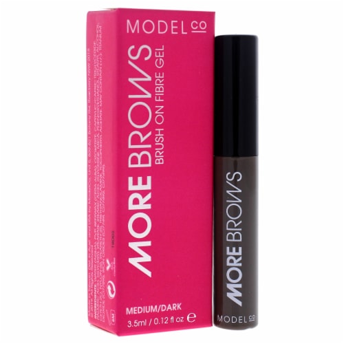 MCoBeauty More Brows Brush On Fibre Gel - Medium-Dark Perspective: top