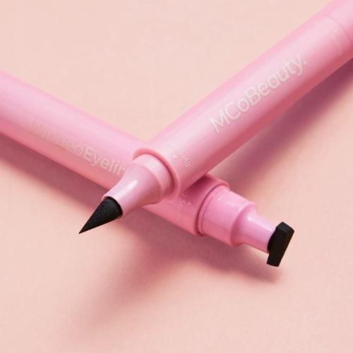 MCoBeauty Winged Eyeliner Stamp & Liquid Liner Duo Smudge + Water-Resistant - Black Perspective: top