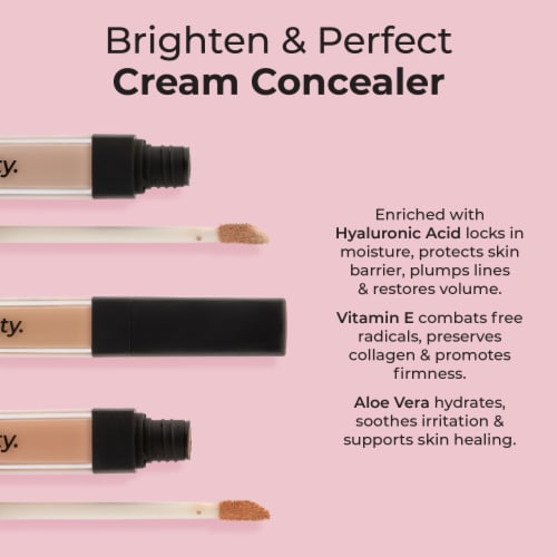 MCoBeauty Brighten & Perfect Cream Concealer Seamless + Buildable Coverage – Light 2 Fair Perspective: top