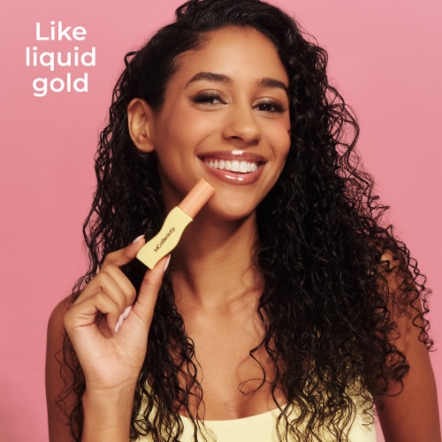 MCoBeauty Golden Glow Lip Oil - Gold Shimmer Perspective: top