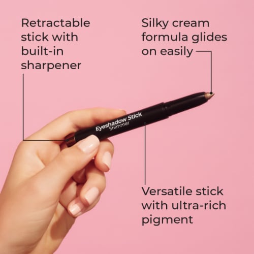 MCoBeauty Shimmer Eyeshadow Stick Highly Pigmented with Built-in Sharpener – Shimmer Bronze Perspective: top
