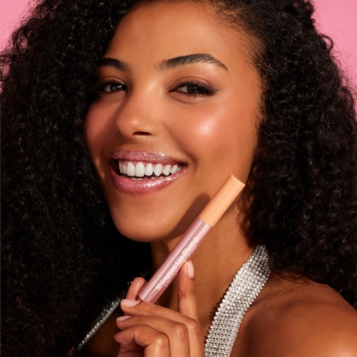 MCoBeauty Shimmer Lip Plump 4-in-1 Hydrating Lacquer - Eliza / Soft Peach Perspective: top