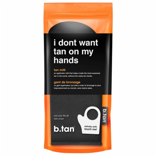 b.tan® I Don't Want Tan on My Hands Tanning Mitt Perspective: top