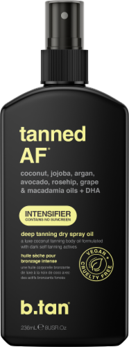 b.tan Tanned AF Deep Tanning Dry Spray Oil Perspective: top