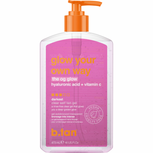 b.tan Glow Your Way Darkest Clear Tan Gel Perspective: top